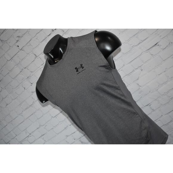Under Armour Gym Shirt Tanktop Mens Size XL Compression Gray HeatGear Polyester - Picture 9 of 9